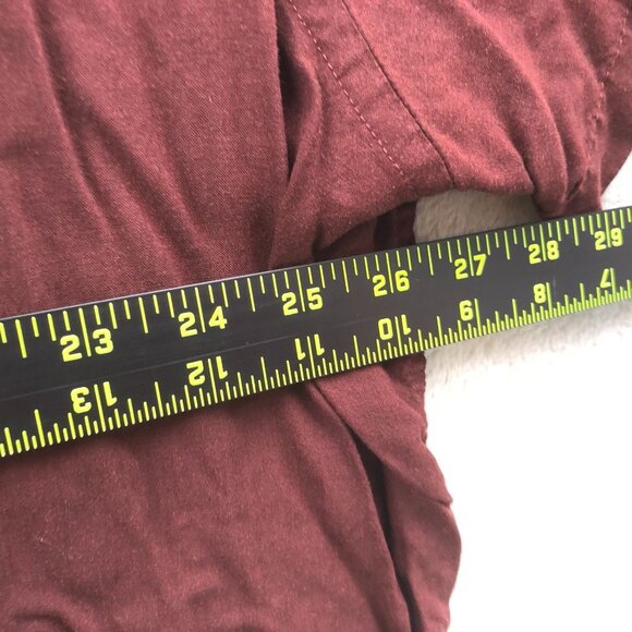 Island Shores Mens Hawaiian Shirt Sz 3XL Palm Print Burgundy Short Sleeve Casual - Picture 5 of 12